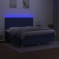 Preview: Boxspringbett mit Matratze & LED Blau 180x200 cm Stoff