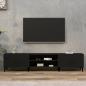 Preview: ARDEBO.de - TV-Schrank Schwarz 180x31,5x40 cm Holzwerkstoff