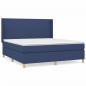 Preview: Boxspringbett mit Matratze Blau 180x200 cm Stoff