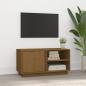 Preview: ARDEBO.de - TV-Schrank Honigbraun 80x35x40,5 cm Massivholz Kiefer