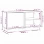 Preview: TV-Schrank Honigbraun 80x35x40,5 cm Massivholz Kiefer