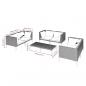 Preview: 7-tlg. Garten-Lounge-Set mit Kissen Poly Rattan Dunkelgrau