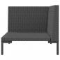 Preview: Gartensofa mit Kissen Halbrundes Poly Rattan