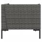 Preview: 3-tlg. Garten-Lounge-Set Dunkelgrau Halbrundes Poly Rattan