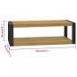 Preview: Wand-Badregal 110x45x35 cm Massivholz Teak