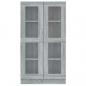 Preview: Vitrinenschrank Grau Sonoma 82,5x30,5x150 cm Holzwerkstoff