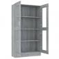 Preview: Vitrinenschrank Grau Sonoma 82,5x30,5x150 cm Holzwerkstoff