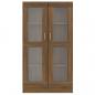 Preview: Vitrinenschrank Braun Eiche-Optik 82,5x30,5x150cm Holzwerkstoff