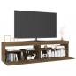 Preview: TV-Schrank mit LED-Leuchten 2Stk. Braun Eichen-Optik 75x35x40cm