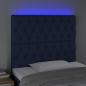 Preview: LED Kopfteil Blau 100x7x118/128 cm Stoff