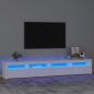 Preview: ARDEBO.de - TV-Schrank mit LED-Leuchten Weiß 240x35x40 cm