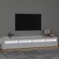 Preview: TV-Schrank mit LED-Leuchten Weiß 240x35x40 cm