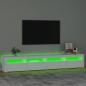 Preview: TV-Schrank mit LED-Leuchten Weiß 240x35x40 cm