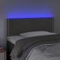 Preview: LED Kopfteil Dunkelgrau 80x5x78/88 cm Samt