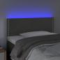 Preview: LED Kopfteil Dunkelgrau 90x5x78/88 cm Samt