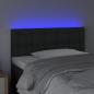 Preview: LED Kopfteil Schwarz 80x5x78/88 cm Kunstleder