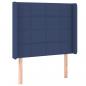 Preview: LED Kopfteil Blau 93x16x118/128 cm Stoff