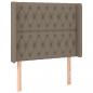 Preview: LED Kopfteil Taupe 103x16x118/128 cm Stoff