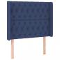 Preview: LED Kopfteil Blau 103x16x118/128 cm Stoff