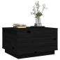 Preview: Couchtisch Schwarz 60x50x35 cm Massivholz Kiefer