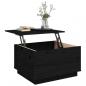 Preview: Couchtisch Schwarz 60x50x35 cm Massivholz Kiefer