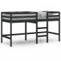 Preview: Kinderhochbett mit Leiter Schwarz 90x190 cm Massivholz Kiefer