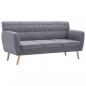 Preview: 3-Sitzer-Sofa Stoff 172x70x82 cm Hellgrau