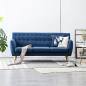 Preview: ARDEBO.de - 3-Sitzer-Sofa Stoff 172x70x82 cm Blau