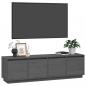 Preview: TV-Schrank Grau 156x37x45 cm Massivholz Kiefer