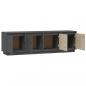 Preview: TV-Schrank Grau 156x37x45 cm Massivholz Kiefer