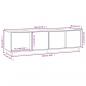 Preview: TV-Schrank 140x40x40 cm Massivholz Kiefer