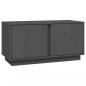 Preview: TV-Schrank Grau 80x35x40,5 cm Massivholz Kiefer