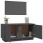 Preview: TV-Schrank Grau 80x35x40,5 cm Massivholz Kiefer