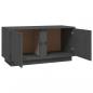 Preview: TV-Schrank Grau 80x35x40,5 cm Massivholz Kiefer