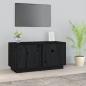 Preview: ARDEBO.de - TV-Schrank Schwarz 80x35x40,5 cm Massivholz Kiefer