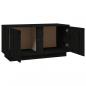 Preview: TV-Schrank Schwarz 80x35x40,5 cm Massivholz Kiefer