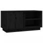 Preview: TV-Schrank Schwarz 80x35x40,5 cm Massivholz Kiefer