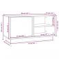 Preview: TV-Schrank Schwarz 80x35x40,5 cm Massivholz Kiefer