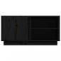 Preview: TV-Schrank Schwarz 80x35x40,5 cm Massivholz Kiefer