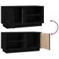 Preview: TV-Schrank Schwarz 80x35x40,5 cm Massivholz Kiefer