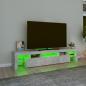 Preview: TV-Schrank mit LED-Leuchten Betongrau 200x36,5x40 cm