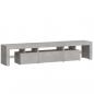 Preview: TV-Schrank mit LED-Leuchten Betongrau 200x36,5x40 cm