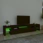 Preview: TV-Schrank mit LED-Leuchten Schwarz 215x36,5x40 cm