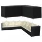 Preview: Gartensofa-Abdeckung L-Form Schwarz 254x254x80 cm 420D Oxford