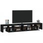 Preview: TV-Schrank mit LED-Leuchten Schwarz 260x36,5x40 cm