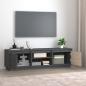 Preview: TV-Schrank Grau 140x35x40 cm Massivholz Kiefer