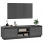 Preview: TV-Schrank Grau 140x35x40 cm Massivholz Kiefer