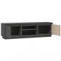 Preview: TV-Schrank Grau 140x35x40 cm Massivholz Kiefer