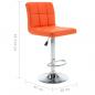 Preview: Barhocker 2 Stk. Orange Kunstleder 