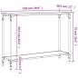 Preview: Konsolentisch Grau Sonoma 101x30,5x75 cm Holzwerkstoff